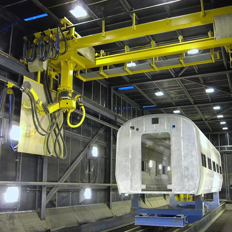 Schleifraum und automatische Strahlanlage