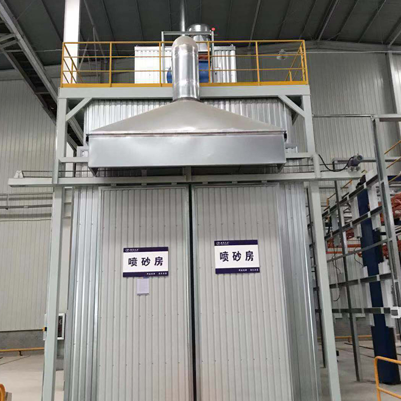 Schleifraum und automatische Strahlanlage