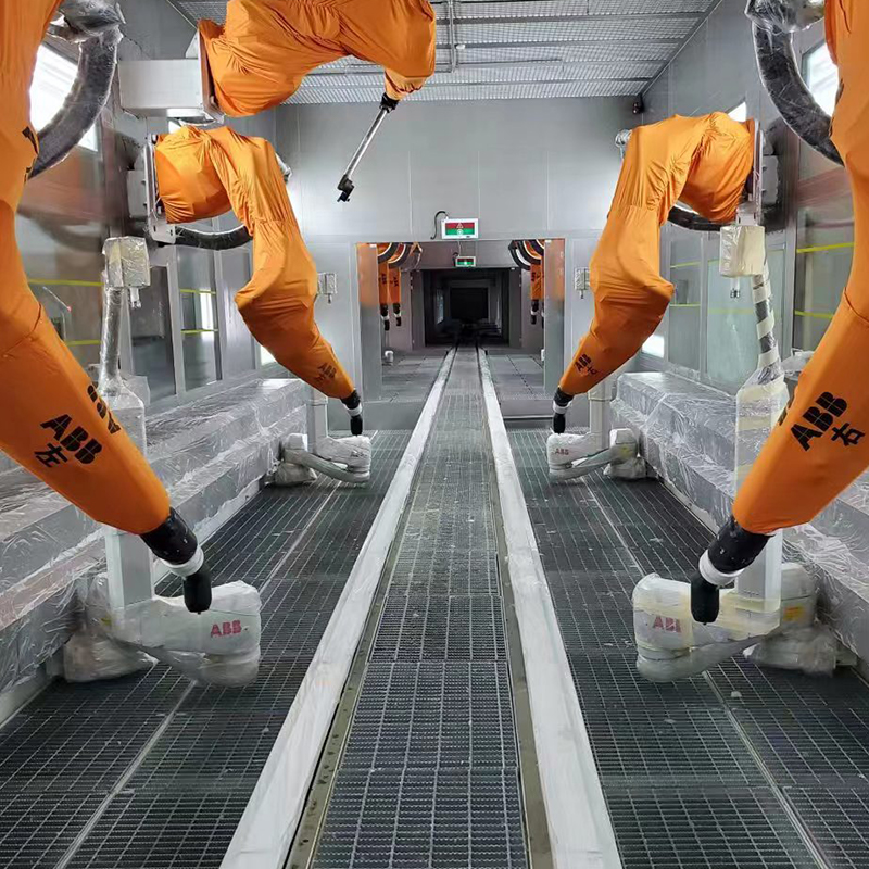 Spritzbeschichtungsanlage für Motorgehäuse